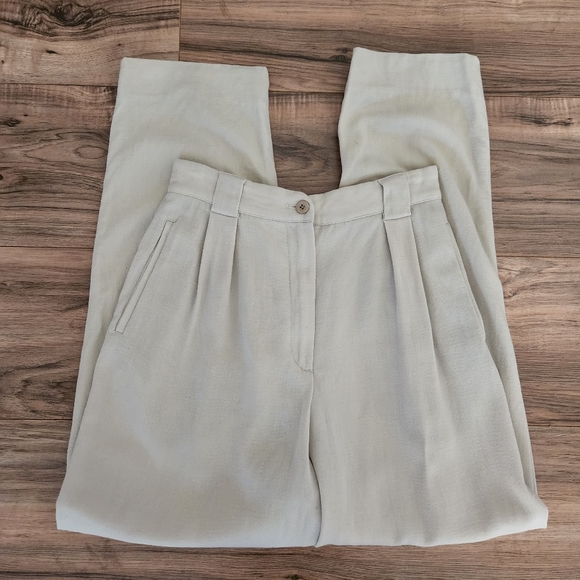 Giorgio Armani Le Collezioni Vintage Wool High Waisted Trouser Pants - Picture 1 of 9